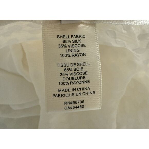 Rebecca Taylor Women's Ruffle Sheer Button Front Ruffle Trim Shirtdress Dress 12 - Picture 10 of 13